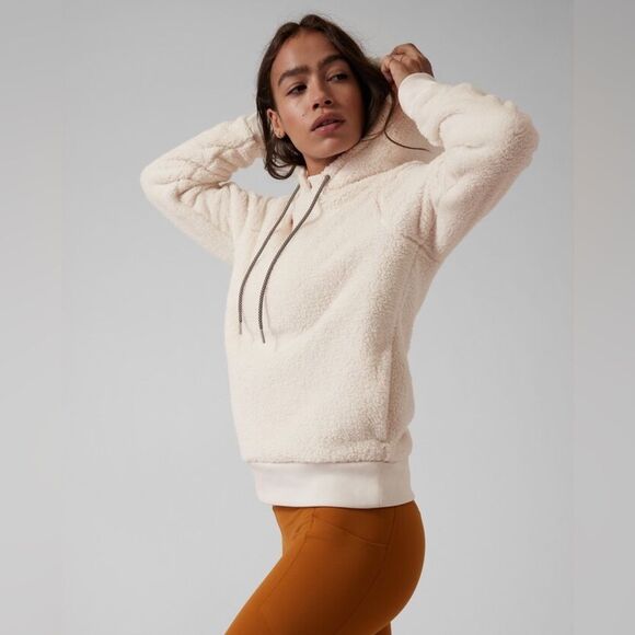 Athleta Tugga Sherpa Hoodie in Natural M - Picture 3 of 16